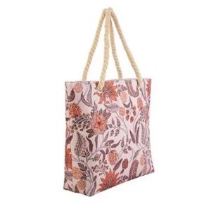 NWT Renshun Fall Floral Print Tote Bag